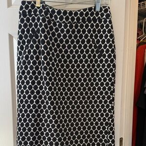 Black and White Patterned Women's Skirt